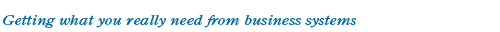 Getting what you really need from business systems